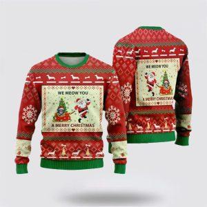 Ugly Christmas Cat Sweater, American Curl Ugly…