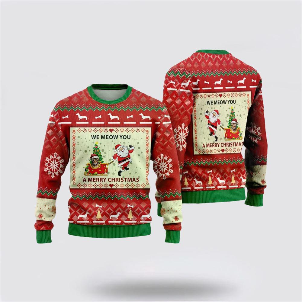 Ugly Christmas Cat Sweater, Bengal Cat Ugly Christmas Sweaters, Cat Sweater Xmas, Cute Cat Sweater