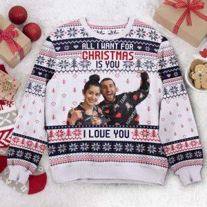 Ugly Christmas Sweater All I Want For Christmas Is You Personalized Photo Ugly Sweater Best Ugly Christmas Sweater 1 jxrvg3.jpg