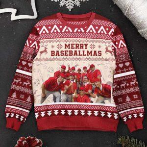 Ugly Christmas Sweater Baseball Team Merry Baseballmas Personalized Photo Ugly Sweater Best Ugly Christmas Sweater 2 tgcrzx.jpg
