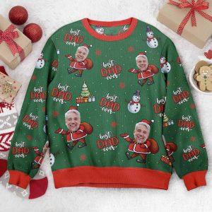 Ugly Christmas Sweater, Best Dad Ever Santa…