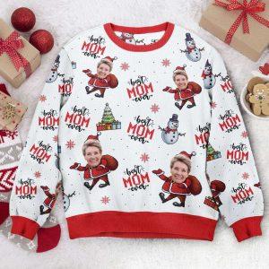 Ugly Christmas Sweater, Best Mom Ever, Personalized…