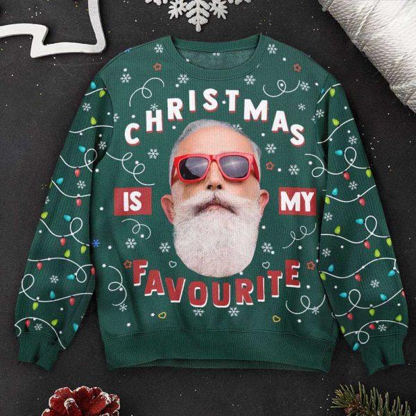 Ugly Christmas Sweater, Christmas Is My Favourite Led Light, Personalized Photo Ugly Sweater, Best Ugly Christmas Sweater