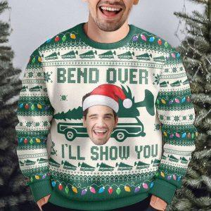 Ugly Christmas Sweater Custom Face Bend Over I ll Show You Personalized Photo Ugly Sweater Best Ugly Christmas Sweater 4 h02orq.jpg
