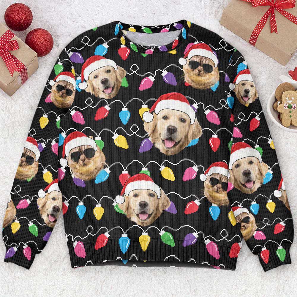Ugly Christmas Sweater, Custom Face Christmas Family Pet Funny Xmas Leds, Personalized Photo Ugly Sweater, Best Ugly Christmas Sweater