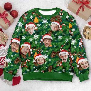 Ugly Christmas Sweater, Custom Face Christmas Family…