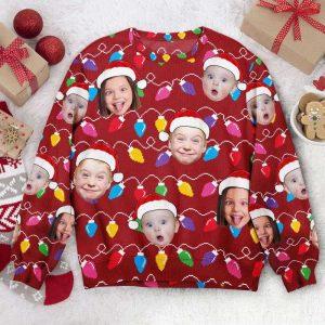 Ugly Christmas Sweater, Custom Face Funny Christmas…