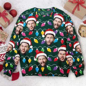 Ugly Christmas Sweater, Custom Face Funny Christmas…