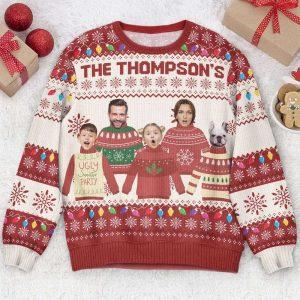 Ugly Christmas Sweater, Custom Face Funny Silly…
