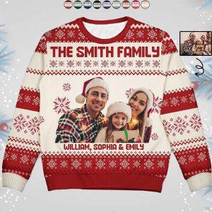 Ugly Christmas Sweater, Custom Face Ugly Sweater,…
