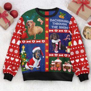 Ugly Christmas Sweater, Dachshund Through The Snow…