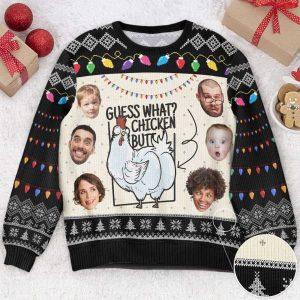 Ugly Christmas Sweater, Guess What Funny Chicken…