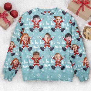 Ugly Christmas Sweater, Hohoho Custom Face Christmas…