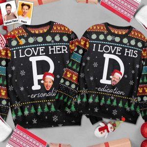 Ugly Christmas Sweater, I Love Her P…