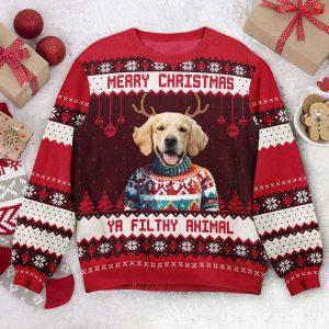 Ugly Christmas Sweater, Merry Christmas Ya Filthy…