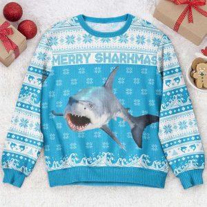 Ugly Christmas Sweater Merry Sharkmas Personalized Photo Ugly Sweater Best Ugly Christmas Sweater 2 tvplva.jpg