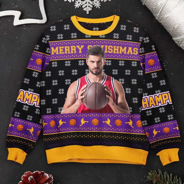 Ugly Christmas Sweater, Merry Swishmas, Personalized Photo Ugly Sweater, Best Ugly Christmas Sweater