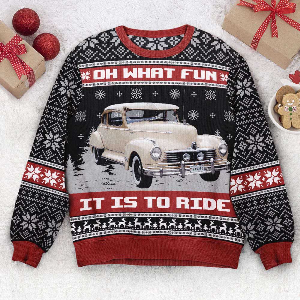 Ugly Christmas Sweater, Oh What Fun It Is To Ride, Personalized Photo Ugly Sweater, Best Ugly Christmas Sweater Ugly Christmas Sweater, Oh What Fun It Is To Ride, Personalized Photo Ugly Sweater, Best Ugly Christmas Sweater