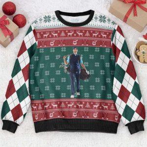 Ugly Christmas Sweater, Playing Golf , Personalized…