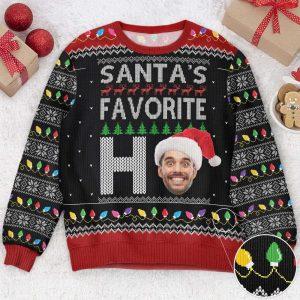 Ugly Christmas Sweater, Santa’s Favorite Ho Custom…
