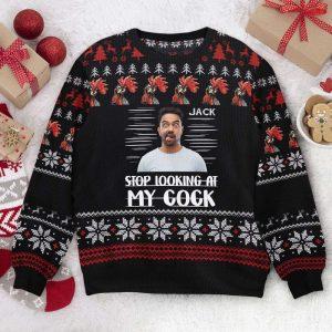 Ugly Christmas Sweater, Stop Looking At My…