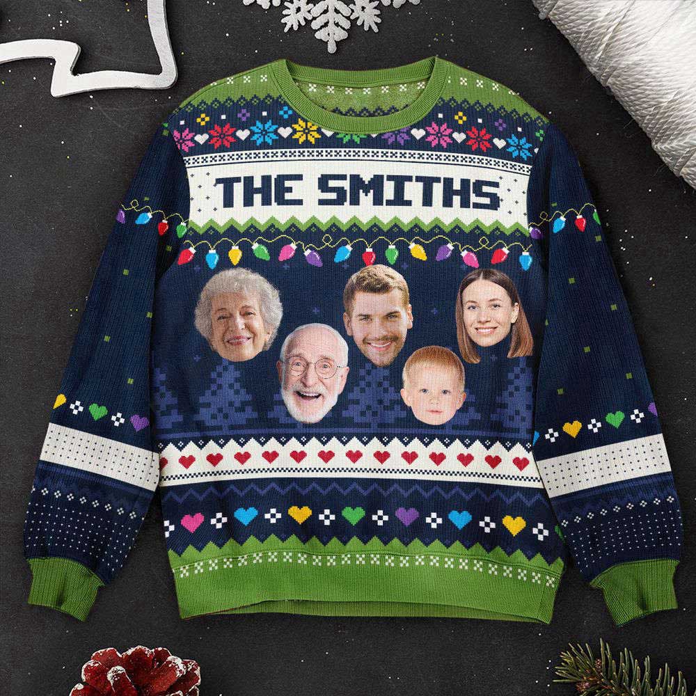 Ugly Christmas Sweater, The Family, Personalized Photo Ugly Sweater, Best Ugly Christmas Sweater Ugly Christmas Sweater, The Family, Personalized Photo Ugly Sweater, Best Ugly Christmas Sweater