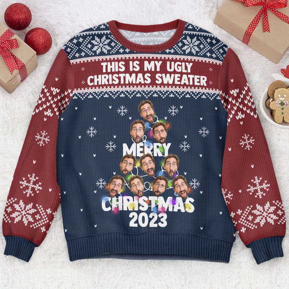 Ugly Christmas Sweater, This Is My Ugly Sweater, Christmas Tree, Personalized Photo Ugly Sweater, Best Ugly Christmas Sweater Ugly Christmas Sweater, This Is My Ugly Sweater, Christmas Tree, Personalized Photo Ugly Sweater, Best Ugly Christmas Sweater
