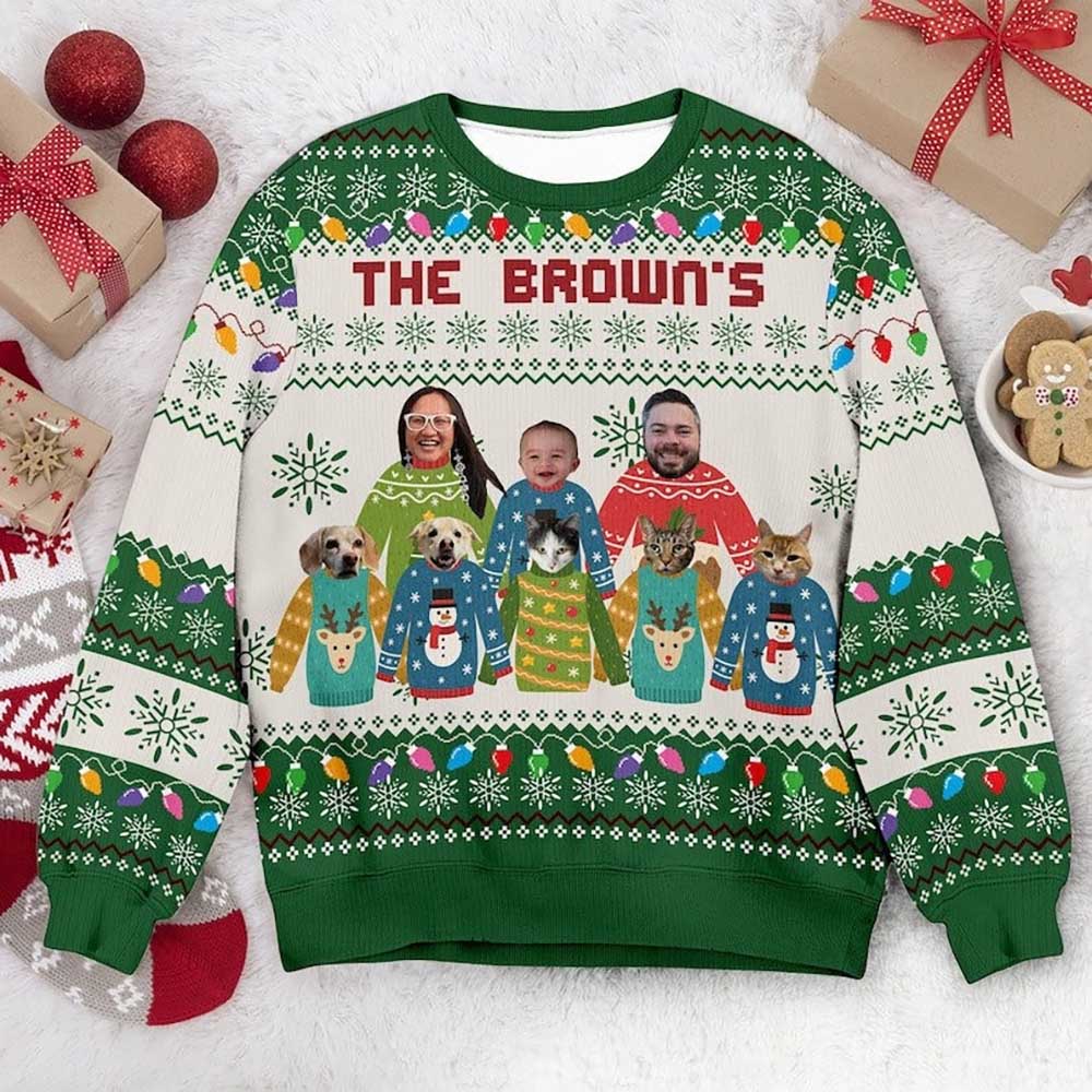 Ugly Christmas Sweater, Ugly Sweater Personalized Funny, Family Photo Sweatshirt, Best Ugly Christmas Sweater Ugly Christmas Sweater, Ugly Sweater Personalized Funny, Family Photo Sweatshirt, Best Ugly Christmas Sweater
