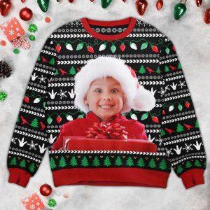 Ugly Christmas Sweater Xmas Dinosaur Personalized Photo Kid s Ugly Sweater Best Ugly Christmas Sweater 3 ezfhzf.jpg