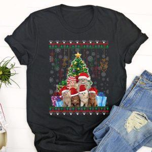 Ugly Christmas T Shirt, Cat Christmas Funny…