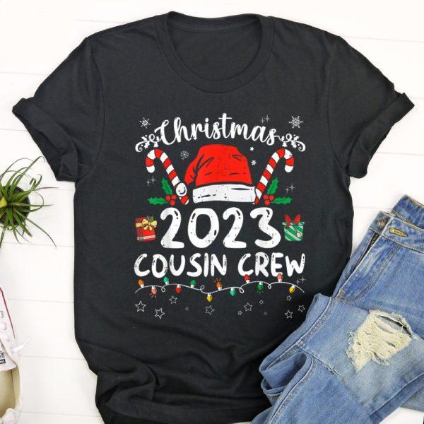 Ugly Christmas T Shirt, Christmas 2023 Cousin Crew Santa Hat Men Women Kids T Shirt, Christmas Tshirt Designs