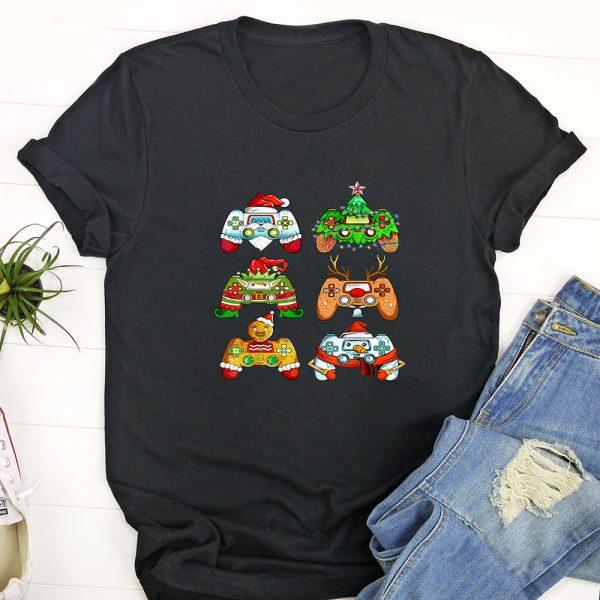 Ugly Christmas T Shirt, Christmas Santa Elf Gaming Controllers Snowman Boys Kids T Shirt, Funny Christmas T Shirt, Christmas Tshirt Designs