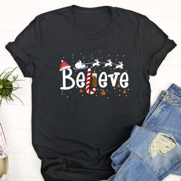 Ugly Christmas T Shirt, Christmas shirts for Girls Kids Boys Believe Xmas Gifts T Shirt, Christmas Tshirt Designs