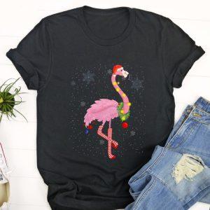 Ugly Christmas T Shirt, Cute Pink Flamingo…