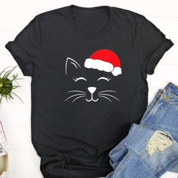 Ugly Christmas T Shirt, Cute Santa Cat Lover Christmas T Shirt, Christmas Tshirt Designs