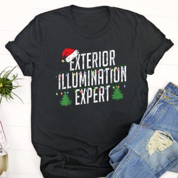 Ugly Christmas T Shirt, Exterior IlluminatiOn Expert Christmas Light Decorator Shirt, Christmas Tshirt Designs