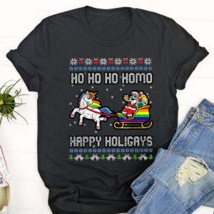 Ugly Christmas T Shirt, Ho Ho Homosexual…