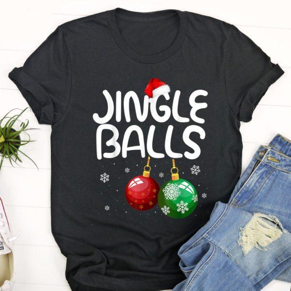 Ugly Christmas T Shirt, Jingle Balls Tinsel Tits Funny Christmas Couples Matching T Shirt, Christmas Tshirt Designs