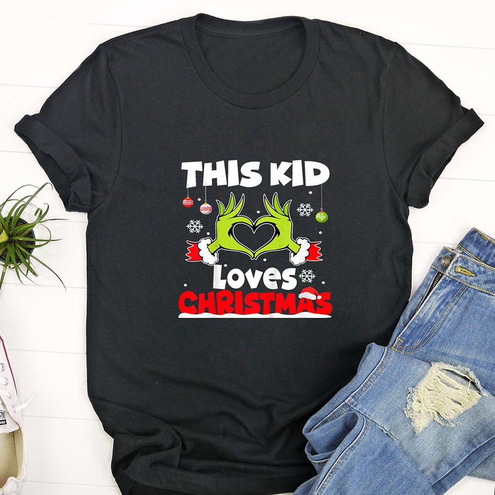 Ugly Christmas T Shirt, Kids This Kid Loves Christmas Xmas Toddlers Boys Girls T Shirt, Funny Christmas T Shirt, Christmas Tshirt Designs
