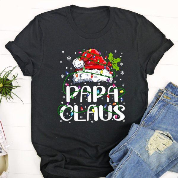 Ugly Christmas T Shirt, Mens Papa Claus Shirt Christmas Lights Pajama Family Matching T Shirt, Christmas Tshirt Designs