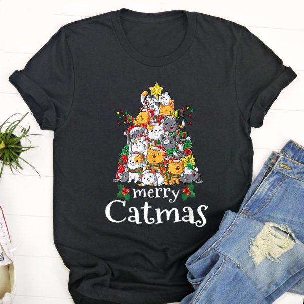 Ugly Christmas T Shirt, Merry Catmas Funny Cat Dad Cat Mom Christmas Cat Women Men T Shirt, Christmas Tshirt Designs