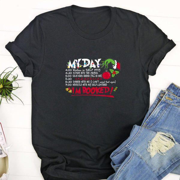 Ugly Christmas T Shirt, My Day Schedule I’m Booked Christmas Shirt Merry Christmas T Shirt, Funny Christmas T Shirt, Christmas Tshirt Designs