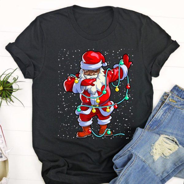 Ugly Christmas T Shirt, Santa Claus Black Christmas Afro African American Xmas T Shirt, Christmas Tshirt Designs