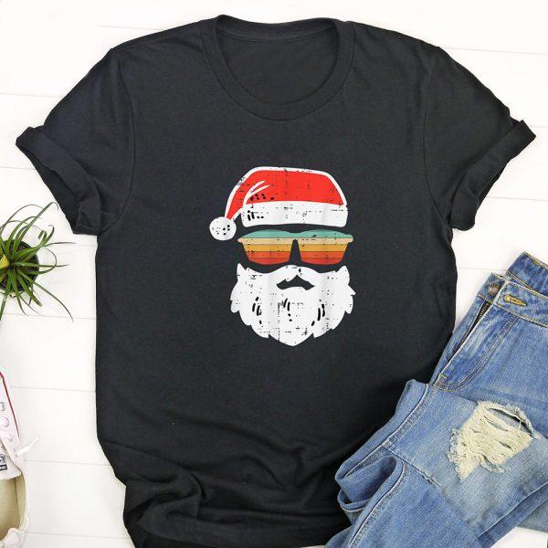 Ugly Christmas T Shirt, Santa Face Retro Sunglasses Christmas Xmas Men Women Kids T Shirt, Funny Christmas T Shirt, Christmas Tshirt Designs
