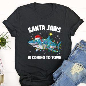 Ugly Christmas T Shirt, Santa Jaws Shark…