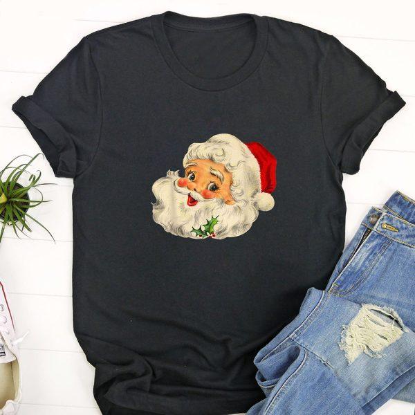 Ugly Christmas T Shirt, Vintage Christmas Santa Claus Face Funny Old Fashioned T Shirt, Funny Christmas T Shirt, Christmas Tshirt Designs