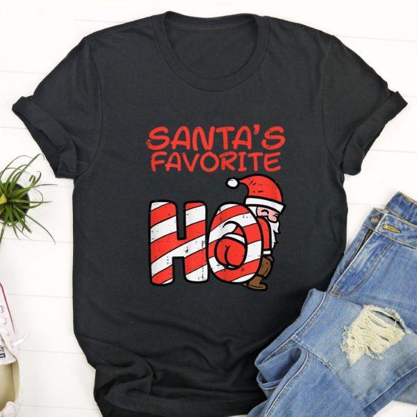 Ugly Christmas T Shirt, Womens Santas Favorite Funny Naughty Adult Christmas Xmas Pj Women T Shirt, Christmas Tshirt Designs