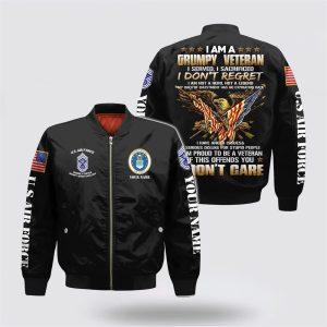 Us Air Force Bomber Jacket, Personalized Name…