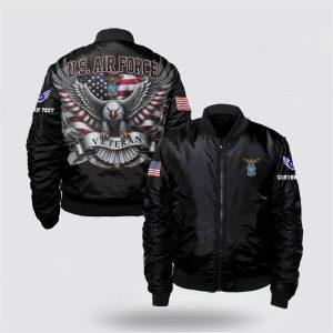 Us Air Force Bomber Jacket, Personalized Rank…