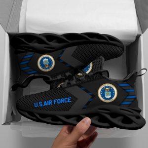 Us Air Force Veterans Clunky Sneakers All Over Print, Veterans Shoes, Max Soul Shoes, Veterans Clunky Shoes